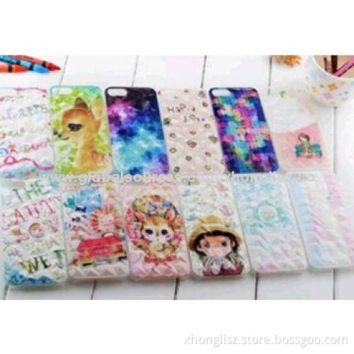 Cute Colorful 3D Diamond Plating Imported PC Cases for iPhone Series, Free Samples Will be Offered